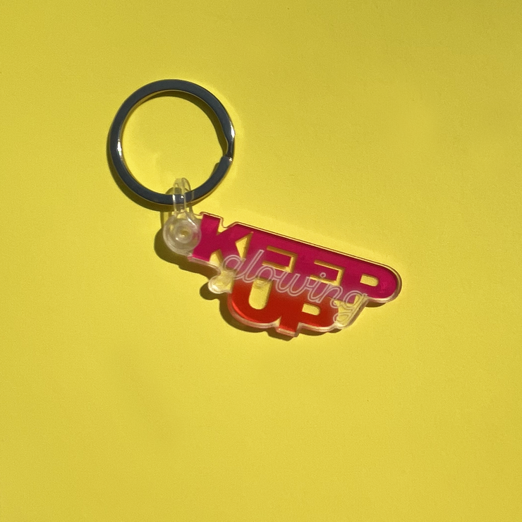 Keep Glowing Up Keychain - Shine In All Shades 