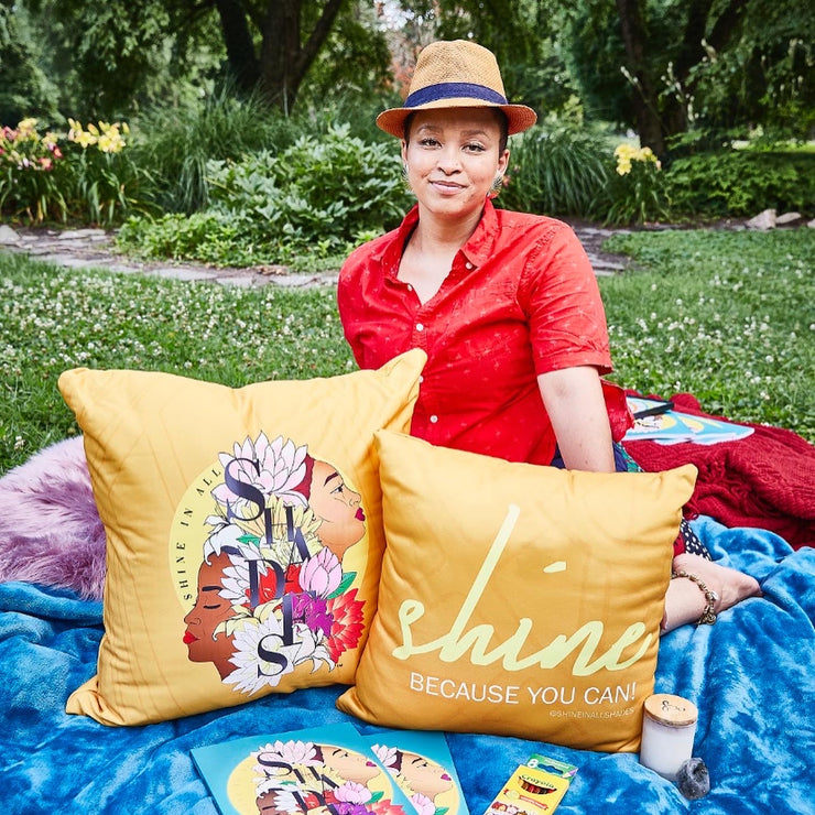 Sunshine Yellow "Shine Because You Can!" Pillow - Shine In All Shades 